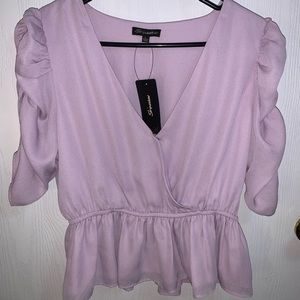 V neck cropped blouse